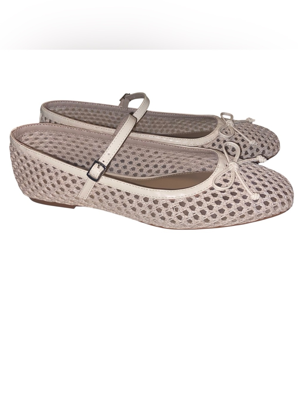 Mint Velvet Shoes Womens Size 10 US (41 )Ballet Flats Sara Mesh Fly Mary Jane